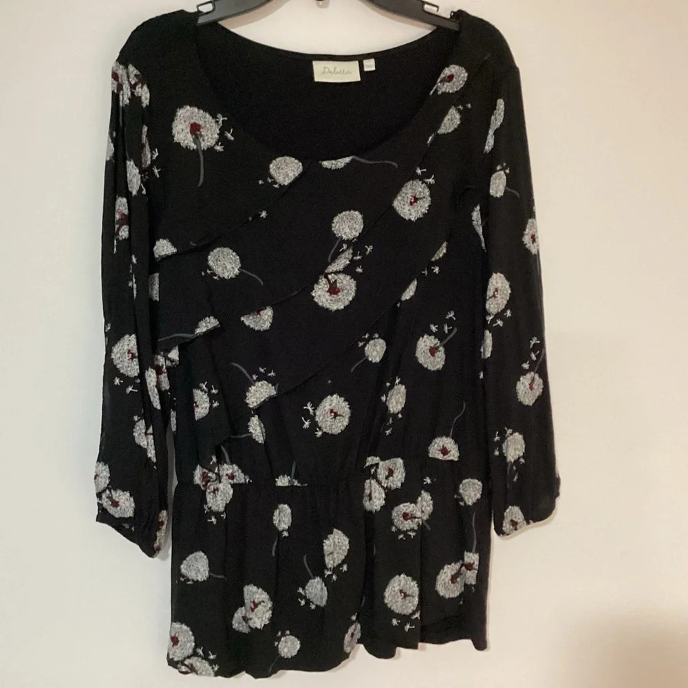 Anthropologie Deletta Wished Blooms Blouse Size Small